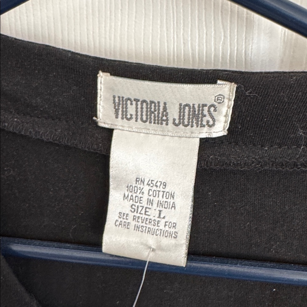 NWT Victoria Jones Hand Embroidered Cotton Shirt‎ SZ L - Picture 2 of 11